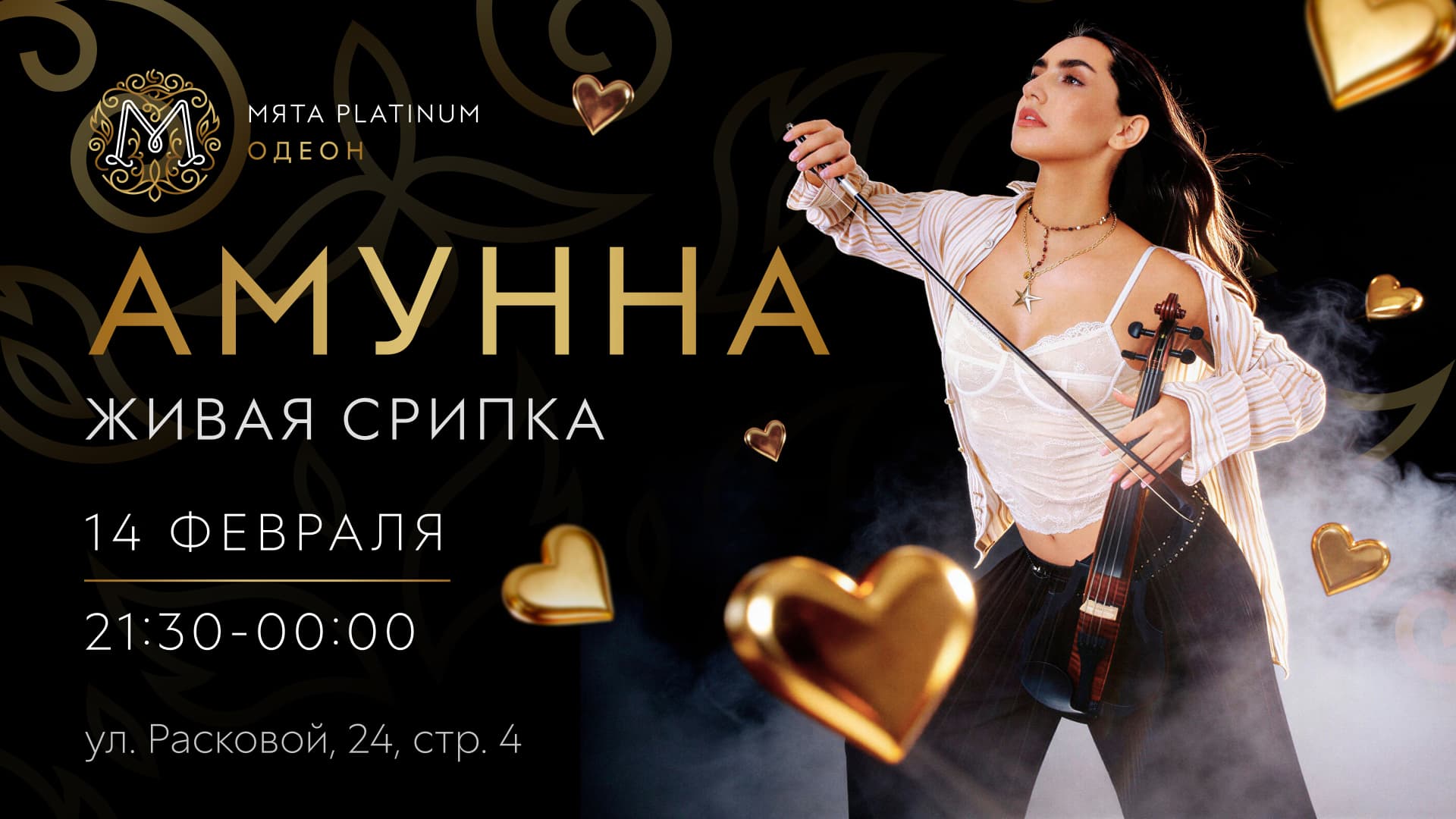 Живая скрипка  в Мята Platinum | Одеон
